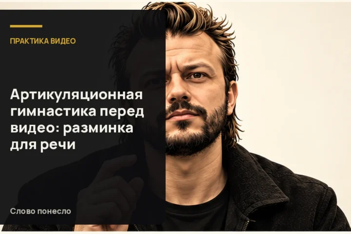 Сгенерированная иллюстрация к статье «Артикуляционная разминка перед записью разговорного видео»