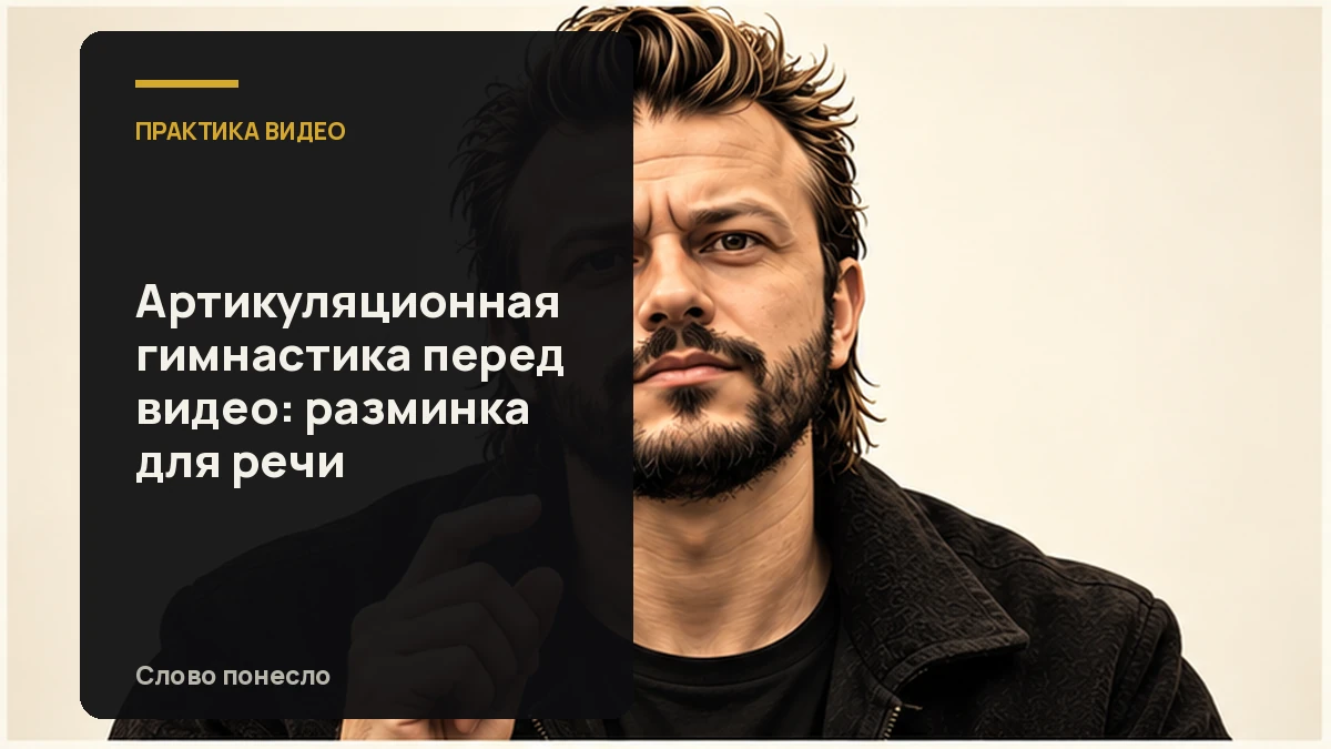 Сгенерированная иллюстрация к статье «Артикуляционная разминка перед записью разговорного видео»