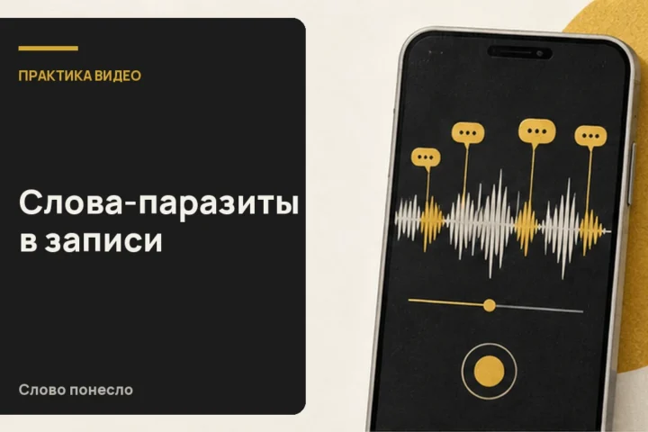 Сгенерированная иллюстрация к статье «Как замечать слова-паразиты в своём видео и выбирать, что исправить»