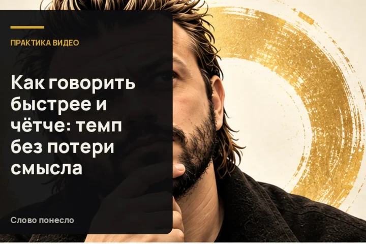 Сгенерированная иллюстрация к статье «Как ускорить речь и остаться понятным в разговорном видео»