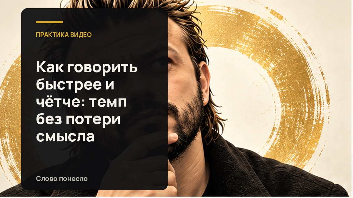 Сгенерированная иллюстрация к статье «Как ускорить речь и остаться понятным в разговорном видео»