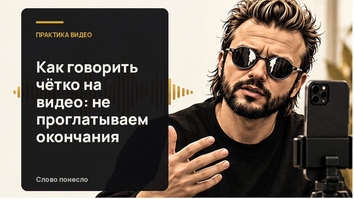 Сгенерированная иллюстрация к статье «Как говорить чётко на видео и не терять окончания слов»