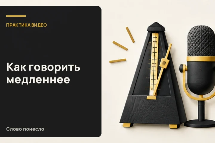Сгенерированная иллюстрация к статье «Как говорить медленнее и четче на видео: сравнение двух дублей»