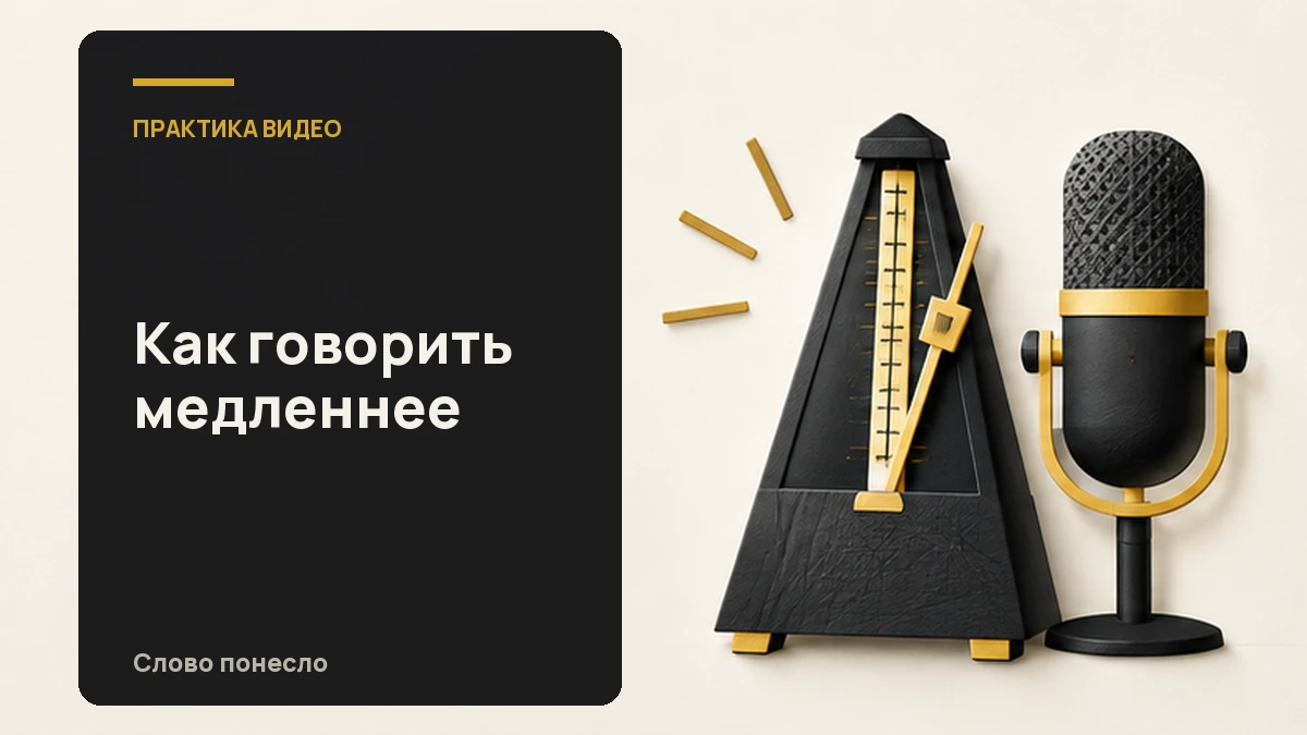 Сгенерированная иллюстрация к статье «Как говорить медленнее и четче на видео: сравнение двух дублей»