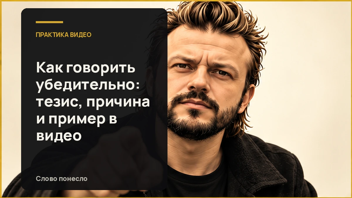 Сгенерированная иллюстрация к статье «Как говорить убедительно в разговорном видео, не давя на зрителя»