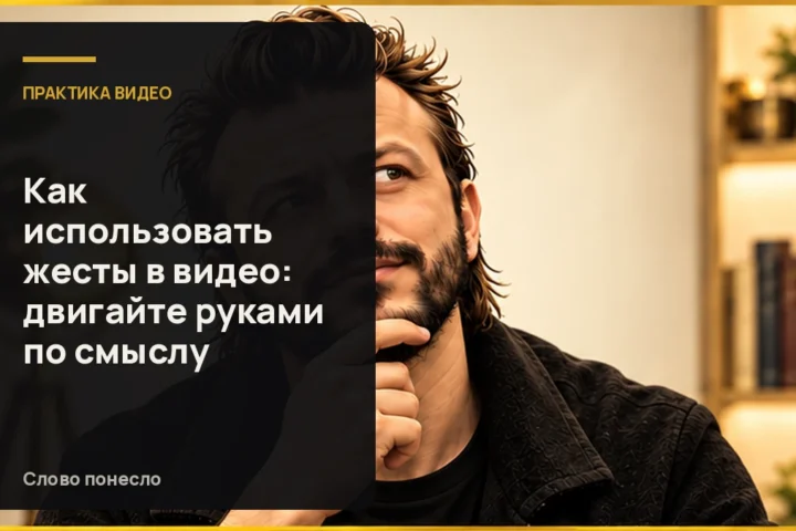 Сгенерированная иллюстрация к статье «Жесты в разговорном видео: как сделать руки продолжением мысли»