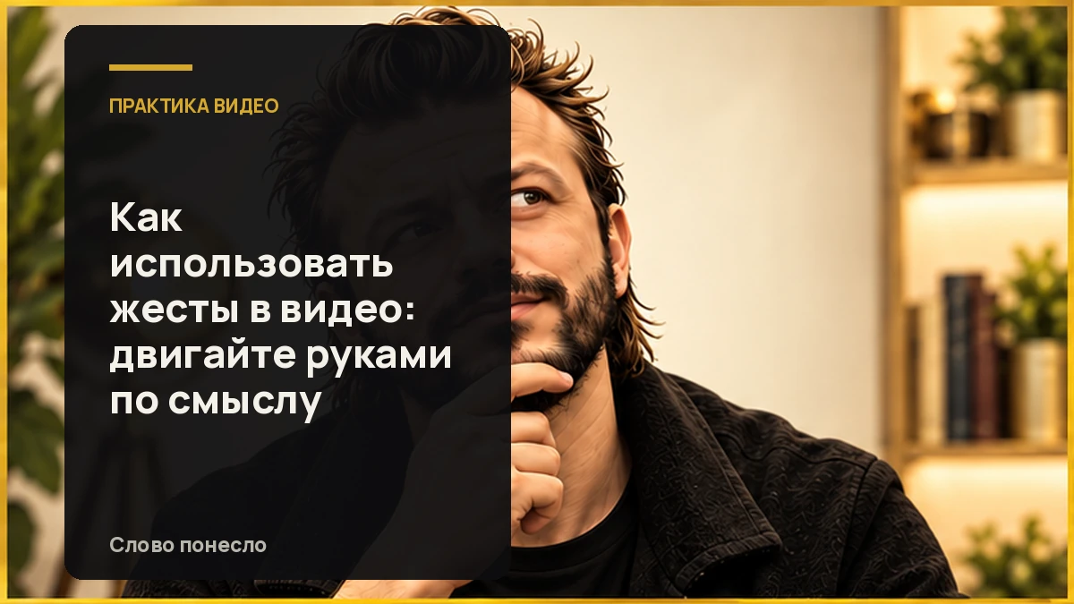 Сгенерированная иллюстрация к статье «Жесты в разговорном видео: как сделать руки продолжением мысли»