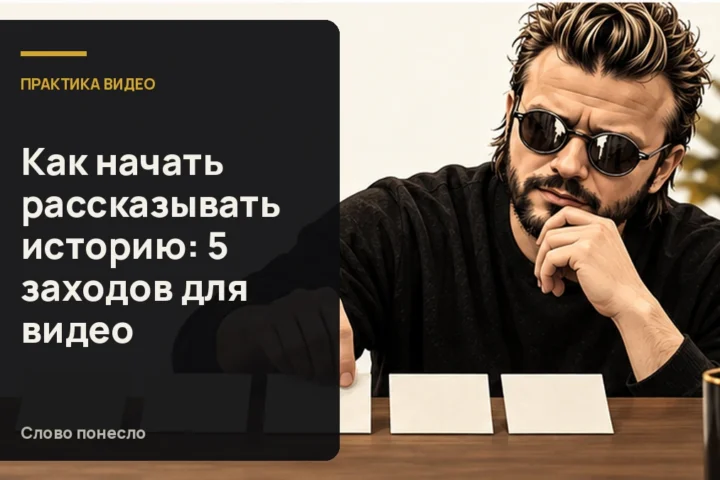 Сгенерированная иллюстрация к статье «Пять способов начать историю в разговорном видео, чтобы зритель остался»