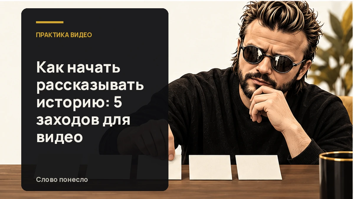 Сгенерированная иллюстрация к статье «Пять способов начать историю в разговорном видео, чтобы зритель остался»