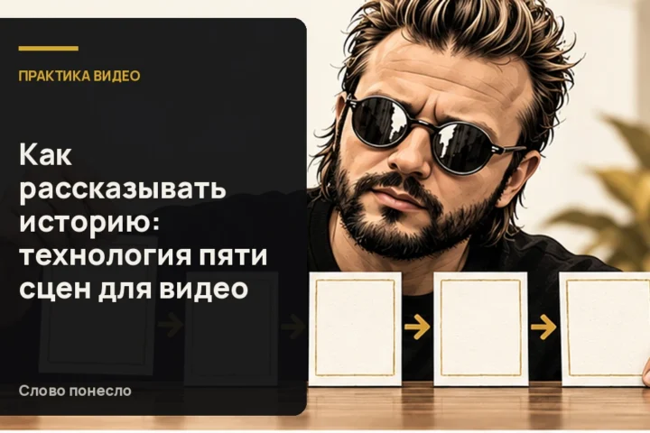 Сгенерированная иллюстрация к статье «Пять сцен, из которых собирается личная история для видео»