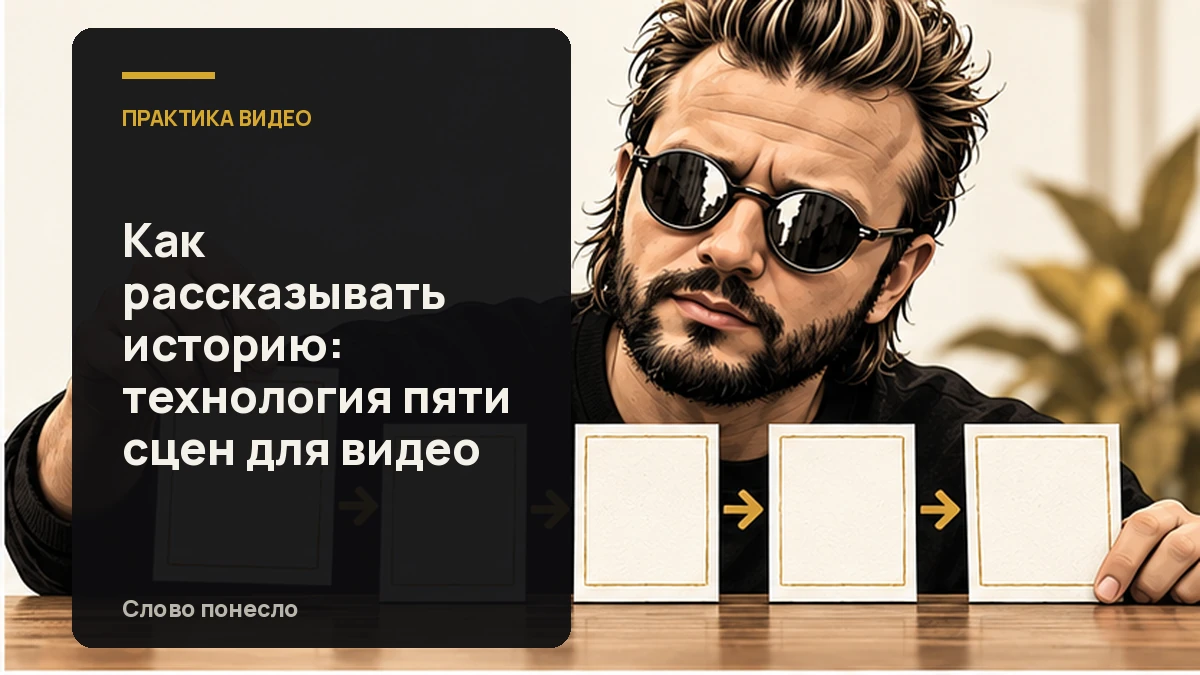 Сгенерированная иллюстрация к статье «Пять сцен, из которых собирается личная история для видео»