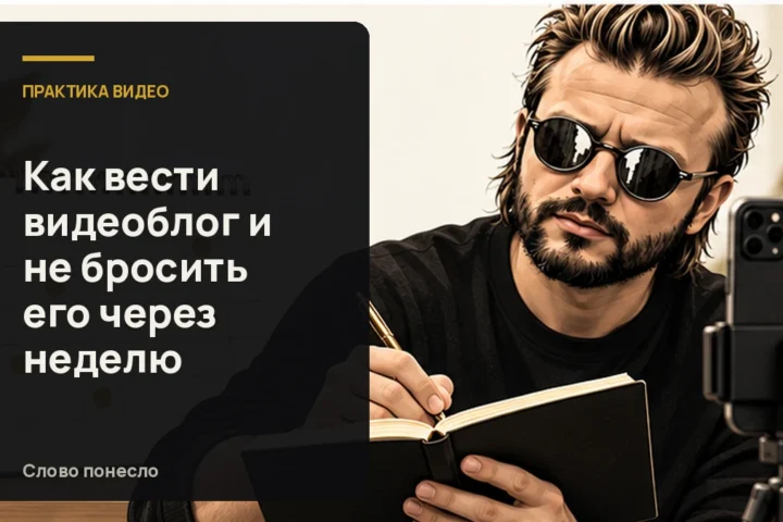 Сгенерированная иллюстрация к статье «Как вести видеоблог регулярно, когда после первой недели пропадает запал»