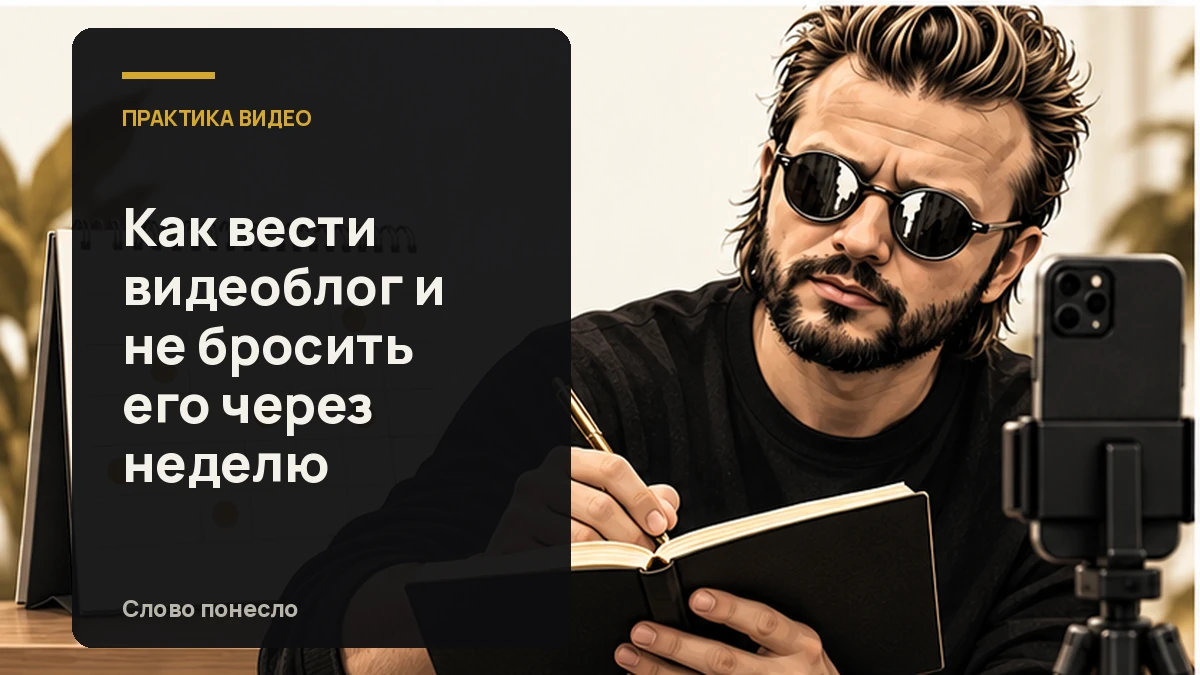Сгенерированная иллюстрация к статье «Как вести видеоблог регулярно, когда после первой недели пропадает запал»