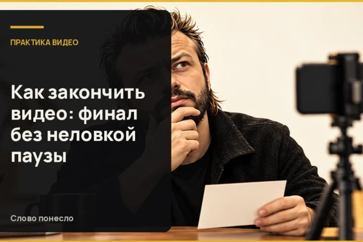 Сгенерированная иллюстрация к статье «Как завершить разговорное видео, чтобы мысль не повисла в воздухе»