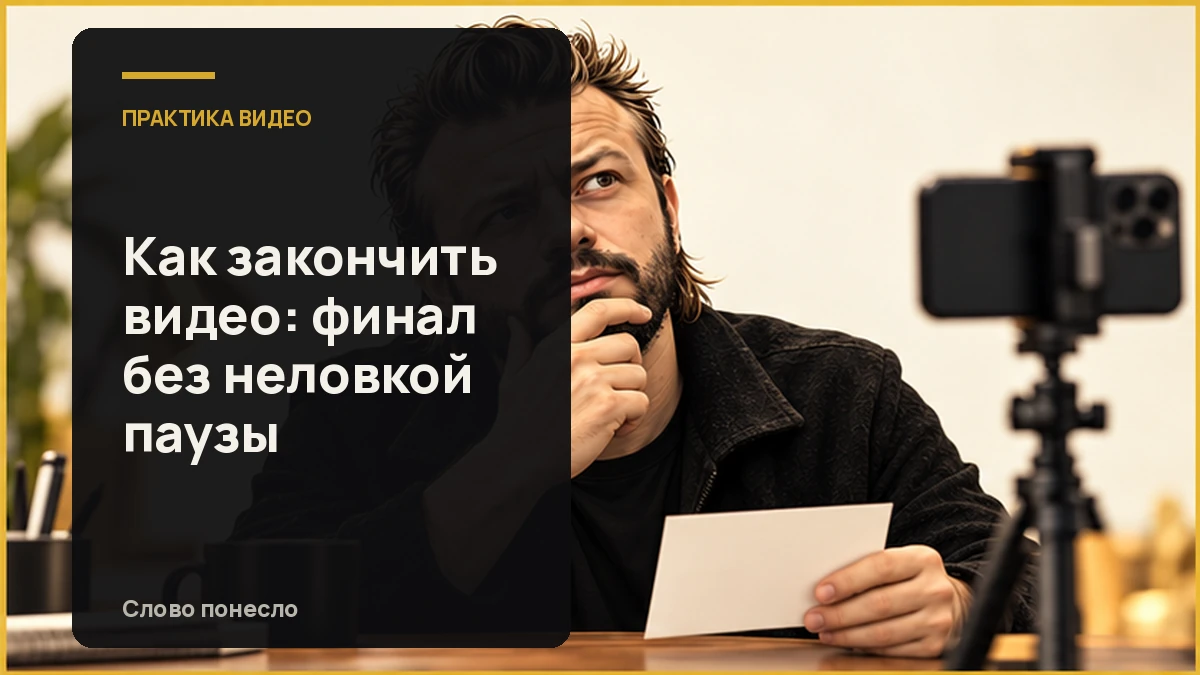 Сгенерированная иллюстрация к статье «Как завершить разговорное видео, чтобы мысль не повисла в воздухе»