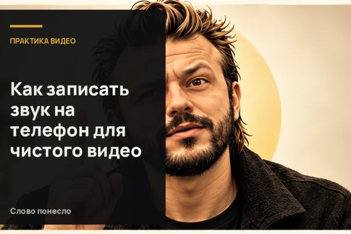 Сгенерированная иллюстрация к статье «Как записать чистый звук для разговорного видео на телефон»