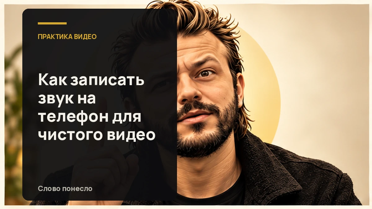 Сгенерированная иллюстрация к статье «Как записать чистый звук для разговорного видео на телефон»