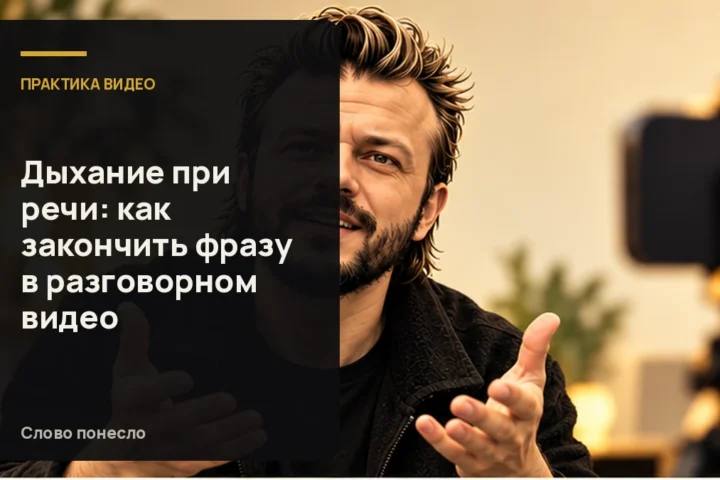 Сгенерированная иллюстрация к статье «Как дышать во время речи, чтобы не обрывать фразы в кадре»