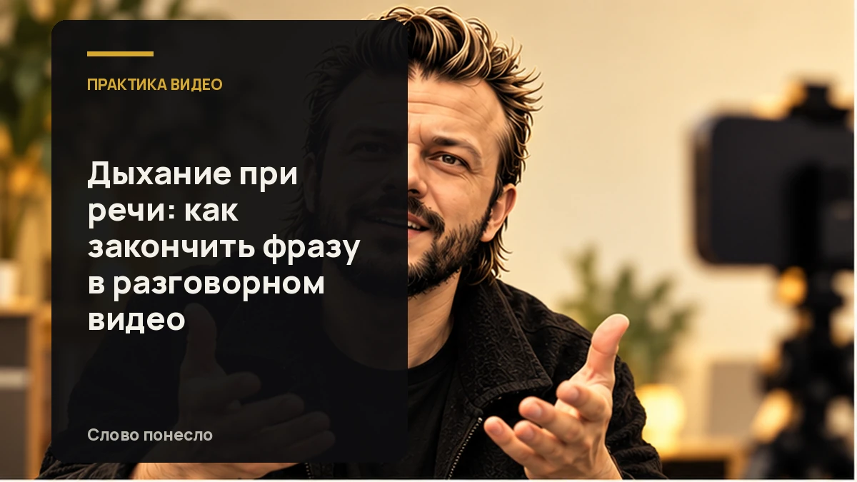 Сгенерированная иллюстрация к статье «Как дышать во время речи, чтобы не обрывать фразы в кадре»