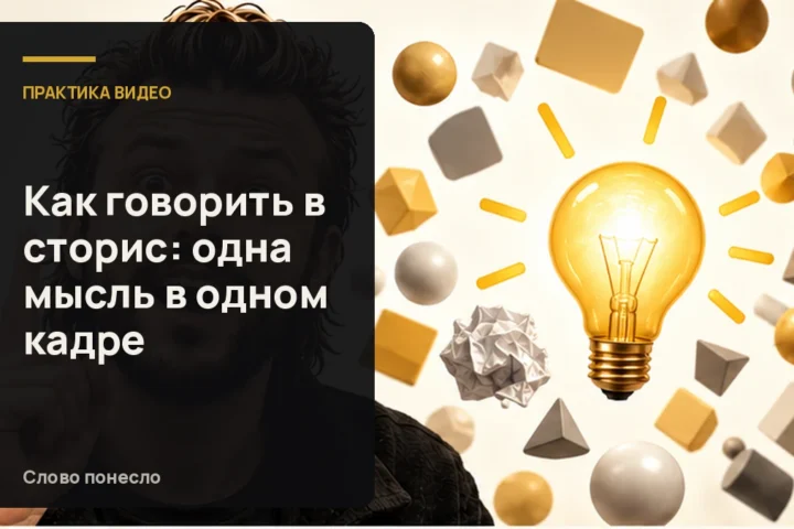 Сгенерированная иллюстрация к статье «Как говорить в Stories, чтобы зритель понял одну мысль за один кадр»