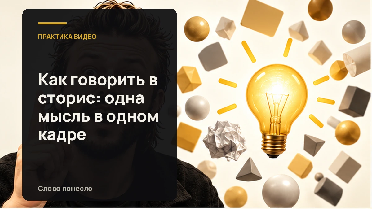 Сгенерированная иллюстрация к статье «Как говорить в Stories, чтобы зритель понял одну мысль за один кадр»