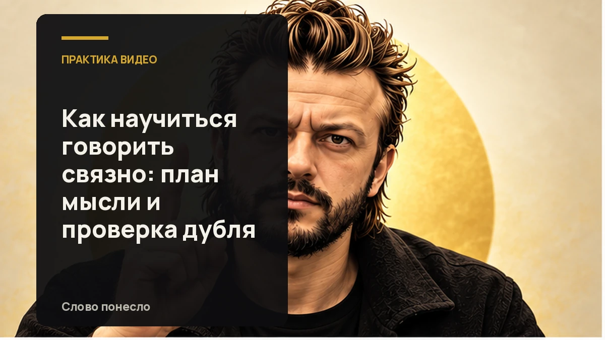Сгенерированная иллюстрация к статье «Как говорить связно и не перескакивать между мыслями в видео»