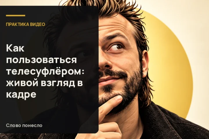 Сгенерированная иллюстрация к статье «Как читать с телесуфлёра и не выглядеть читающим»