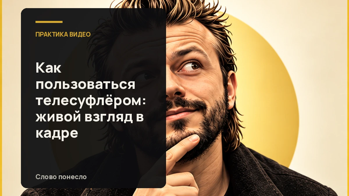 Сгенерированная иллюстрация к статье «Как читать с телесуфлёра и не выглядеть читающим»