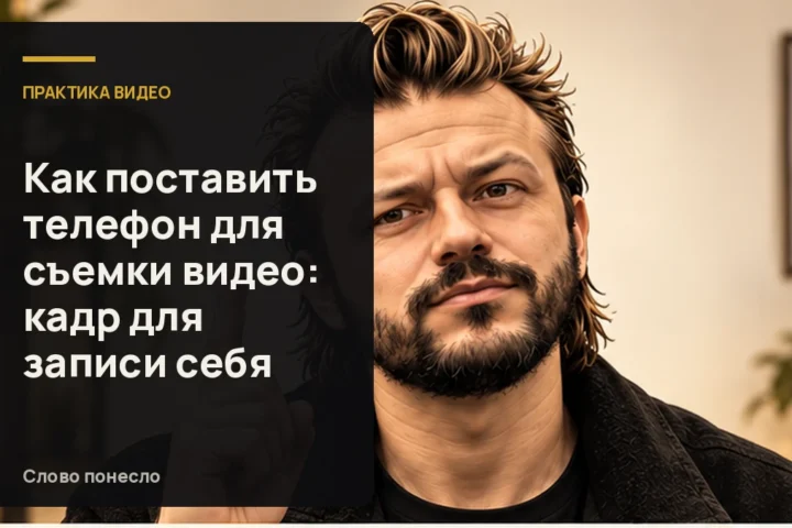 Сгенерированная иллюстрация к статье «Как поставить телефон, чтобы спокойно снимать себя на видео»