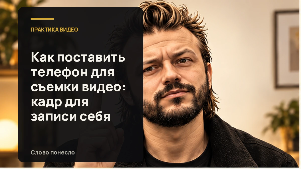 Сгенерированная иллюстрация к статье «Как поставить телефон, чтобы спокойно снимать себя на видео»