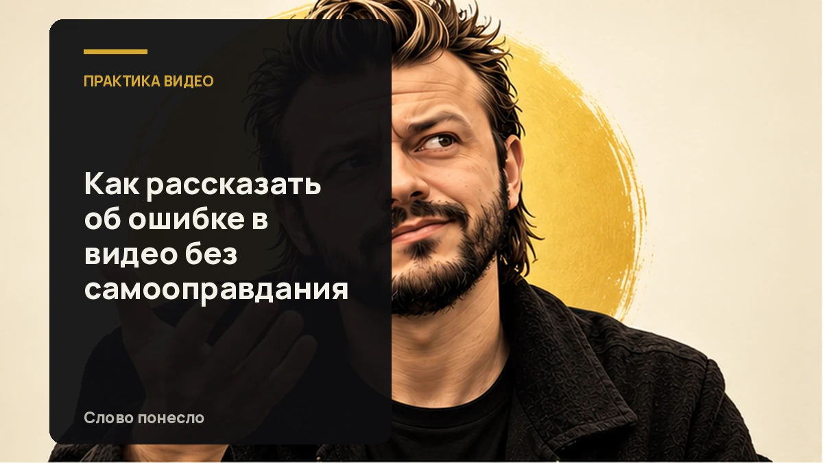 Сгенерированная иллюстрация к статье «Как превратить ошибку в честную историю для разговорного видео»
