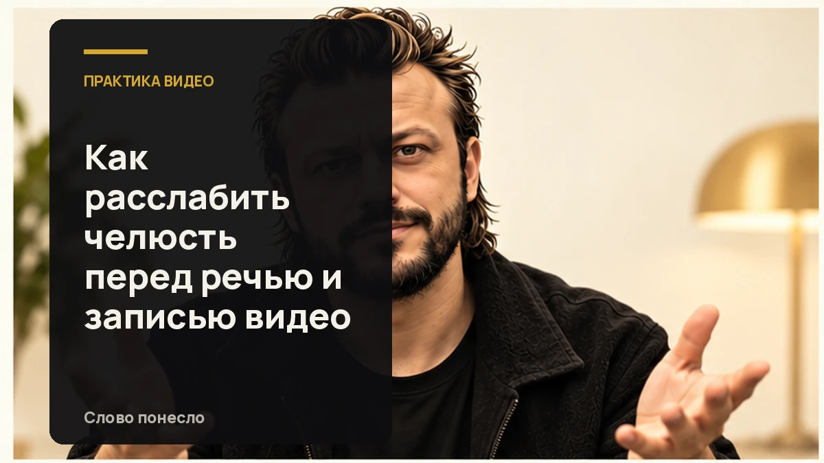 Сгенерированная иллюстрация к статье «Как снять зажим в челюсти перед разговорным видео»