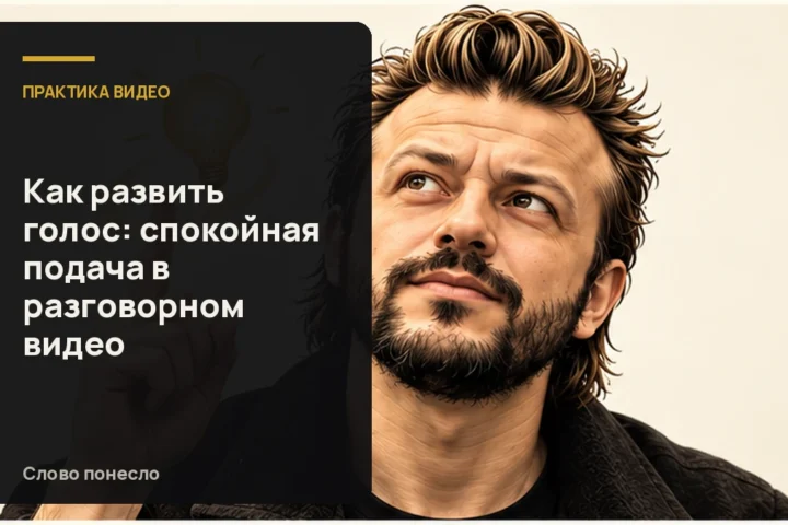 Сгенерированная иллюстрация к статье «Как сделать голос спокойнее и свободнее в разговорном видео»
