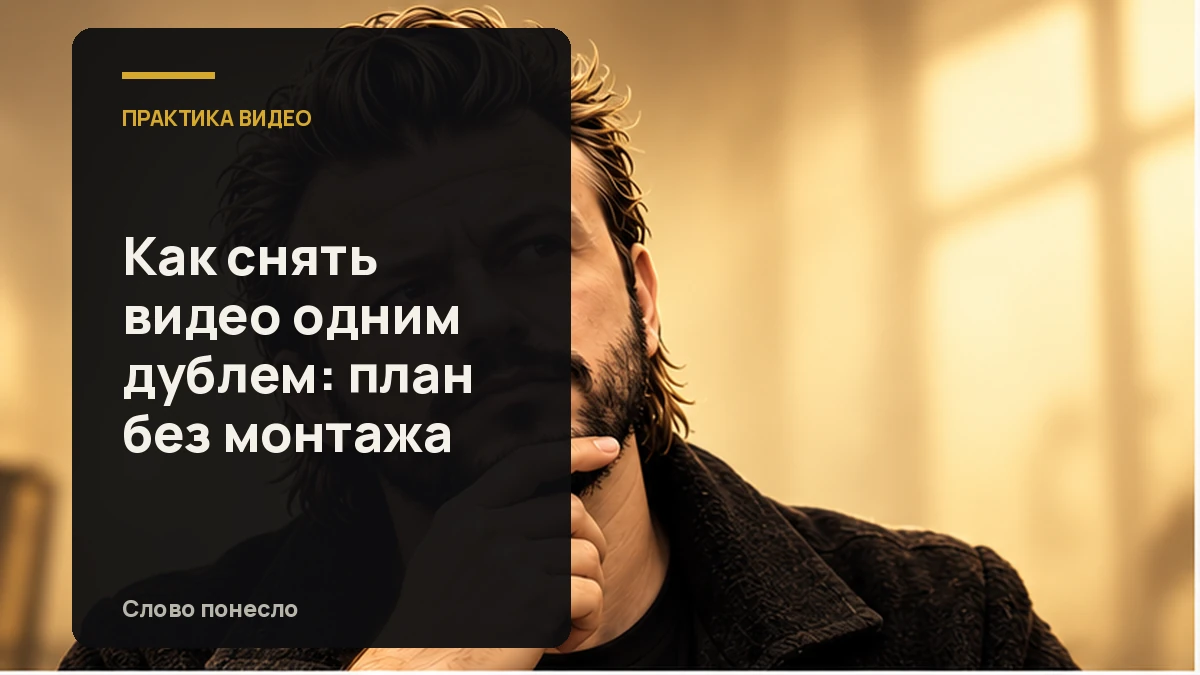 Сгенерированная иллюстрация к статье «Как записать разговорное видео одним дублем и не потерять мысль»