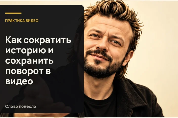 Сгенерированная иллюстрация к статье «Как сократить историю для видео, не потеряв поворот»