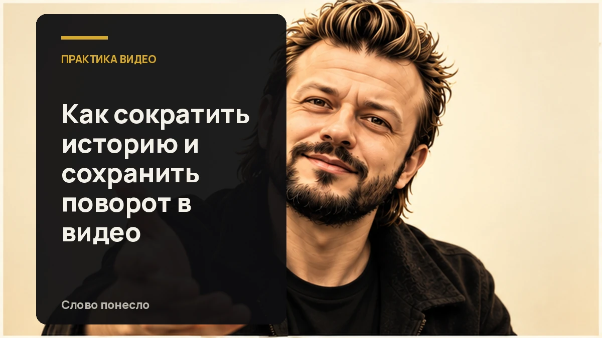 Сгенерированная иллюстрация к статье «Как сократить историю для видео, не потеряв поворот»