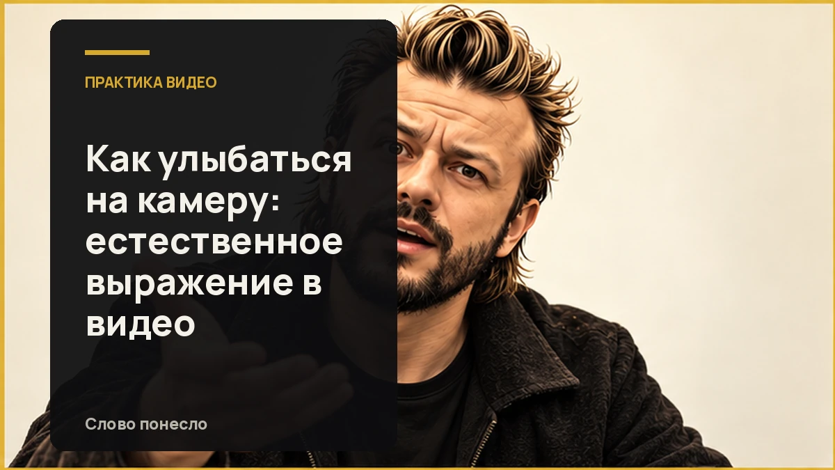 Сгенерированная иллюстрация к статье «Как улыбаться на камеру естественно, а не держать натянутую улыбку»