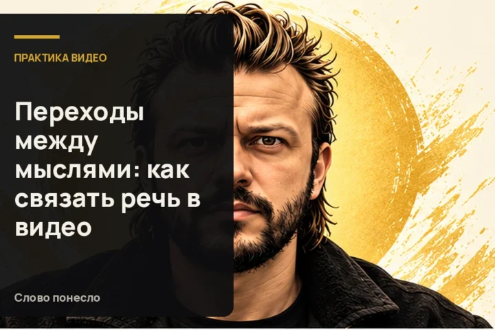 Сгенерированная иллюстрация к статье «Как плавно перейти от одной мысли к другой в разговорном видео»