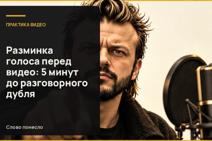 Сгенерированная иллюстрация к статье «Как размять голос перед разговорным видео и начать говорить спокойно»