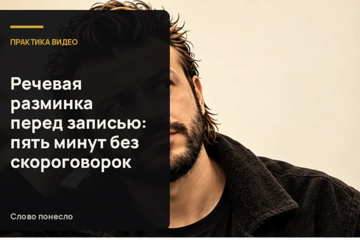 Сгенерированная иллюстрация к статье «Пятиминутная речевая разминка перед разговорным видео»