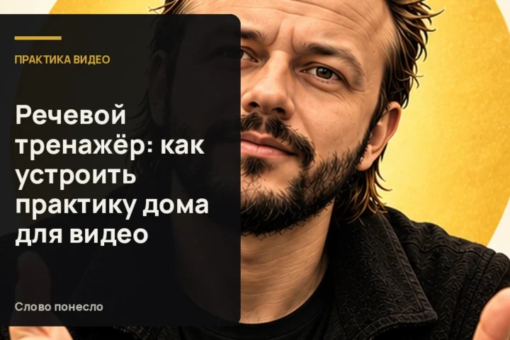 Сгенерированная иллюстрация к статье «Домашний речевой тренажёр: цикл практики для разговорных видео»