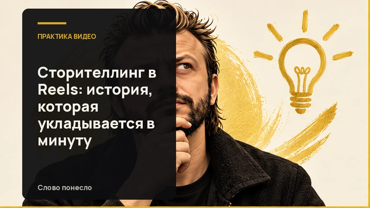 Сгенерированная иллюстрация к статье «Как рассказать одну историю в Reels за минуту и не потерять смысл»