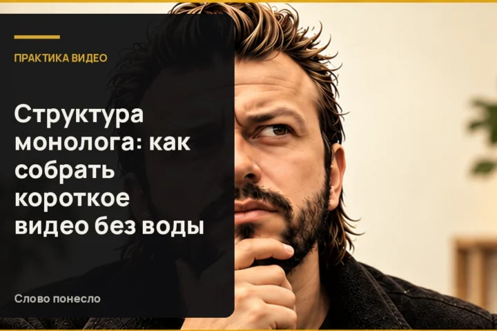 Сгенерированная иллюстрация к статье «Как построить монолог для короткого разговорного видео»