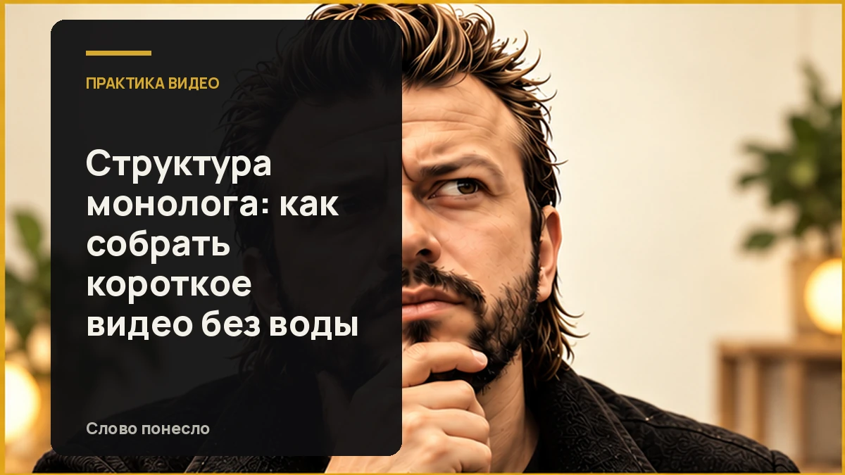 Сгенерированная иллюстрация к статье «Как построить монолог для короткого разговорного видео»