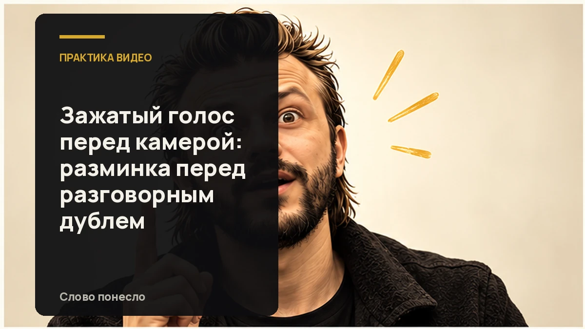 Сгенерированная иллюстрация к статье «Как расслабить зажатый голос перед камерой без вокальных упражнений»
